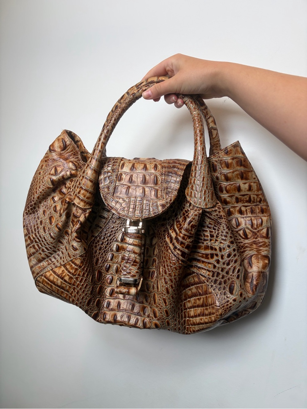 Vintage Collectors Crocodile/Alligator Fendi Spy Bag